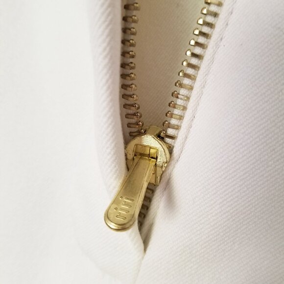 Vintage St. John Sport Essentials Marie Gray White Jeans 12 Cotton Spandex Wide - Picture 10 of 16